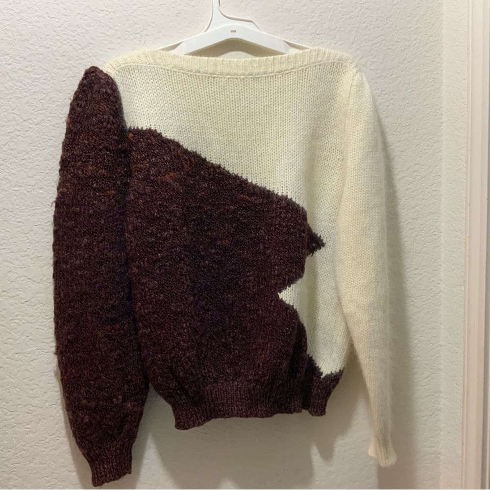Vintage Susann D sweater knit Size L Acrylic Nylon red Sweater
